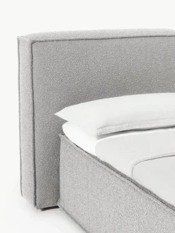 Bouclé boxspring bed Lennon^Westwing Collection Fashion