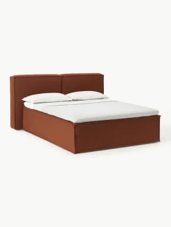 Bouclé boxspring bed Lennon^Westwing Collection Sale