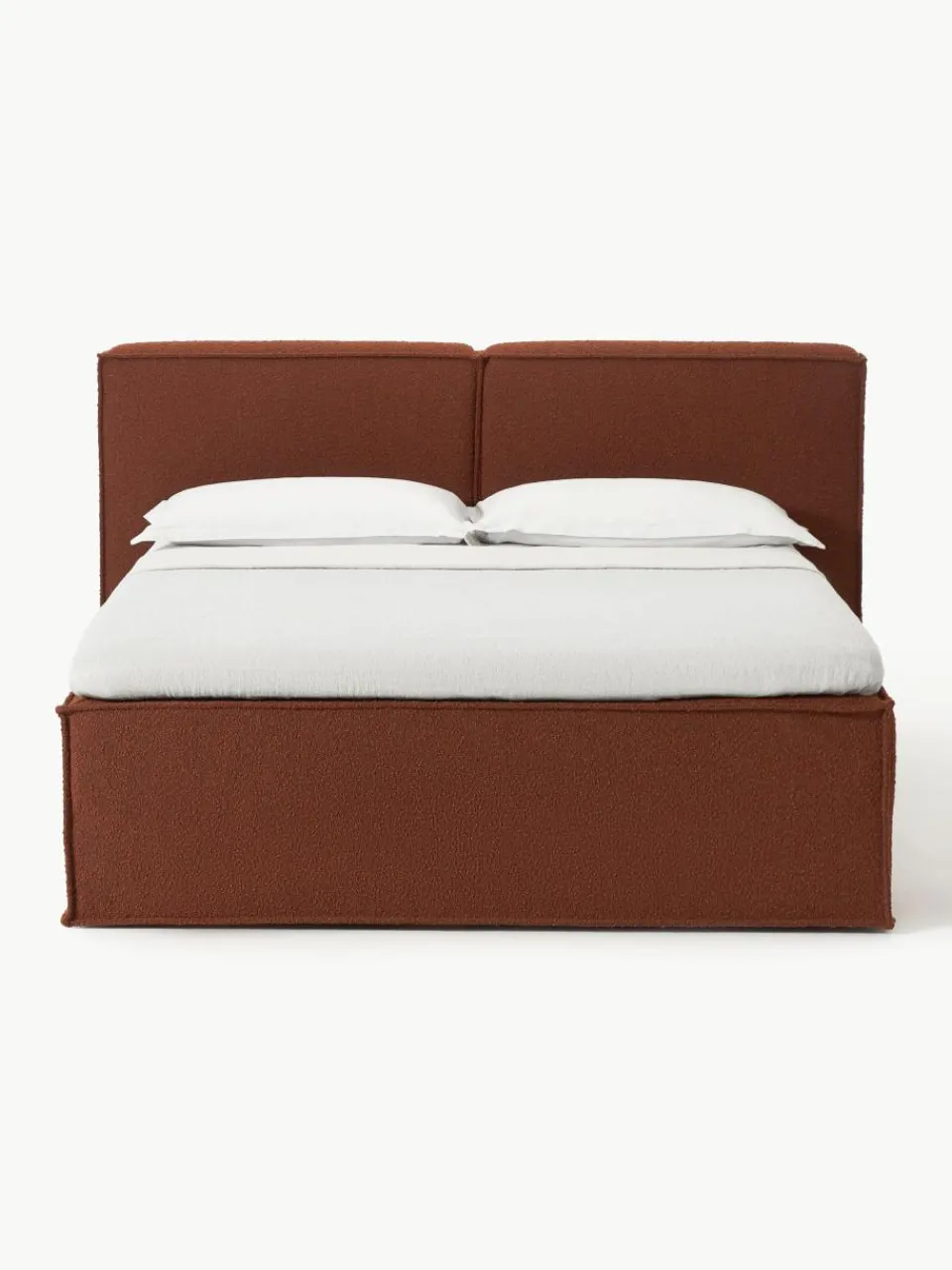 Bouclé boxspring bed Lennon^Westwing Collection Sale