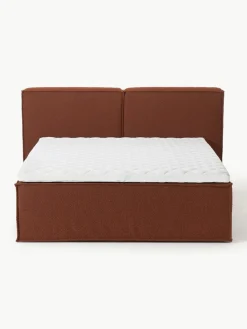 Bouclé boxspring bed Lennon^Westwing Collection Sale