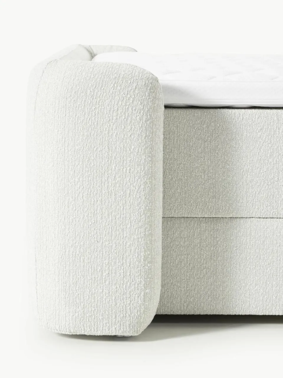 Bouclé boxspring bed Perla met opbergruimte^Westwing Collection Discount
