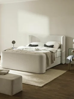 Bouclé boxspring bed Perla met opbergruimte^Westwing Collection Discount