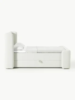 Bouclé boxspring bed Perla met opbergruimte^Westwing Collection Discount