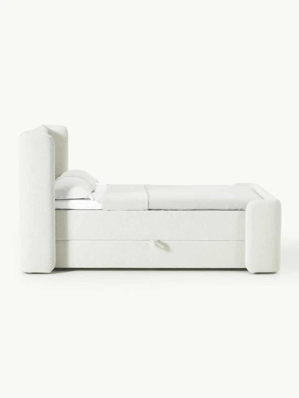 Bouclé boxspring bed Perla met opbergruimte^Westwing Collection Discount