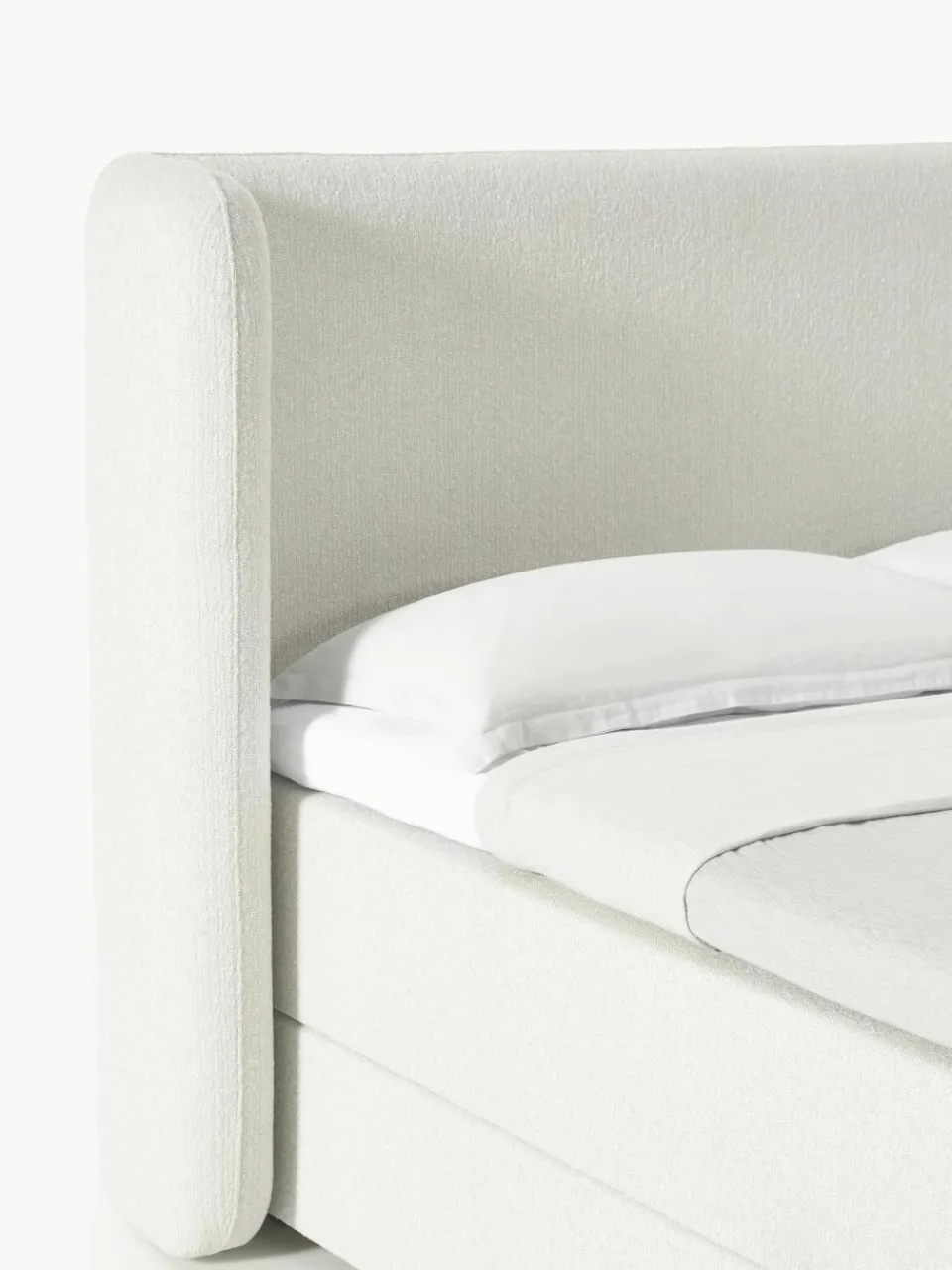 Bouclé boxspring bed Perla met opbergruimte^Westwing Collection Discount