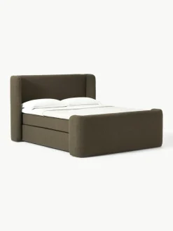 Bouclé boxspring bed Perla^Westwing Collection Clearance