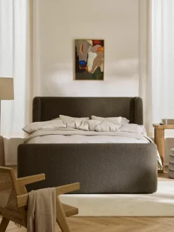 Bouclé boxspring bed Perla^Westwing Collection Clearance