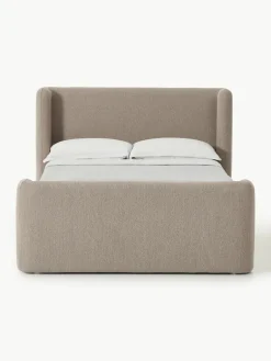 Bouclé boxspring bed Perla met opbergruimte^Westwing Collection Clearance