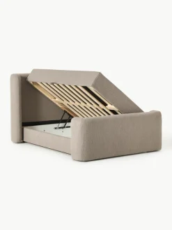 Bouclé boxspring bed Perla met opbergruimte^Westwing Collection Clearance