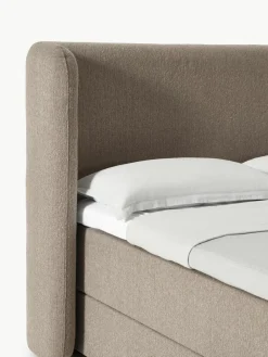 Bouclé boxspring bed Perla met opbergruimte^Westwing Collection Clearance