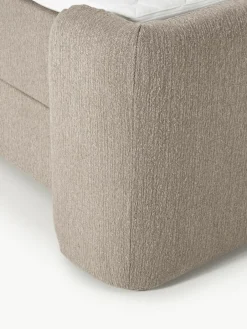 Bouclé boxspring bed Perla met opbergruimte^Westwing Collection Clearance