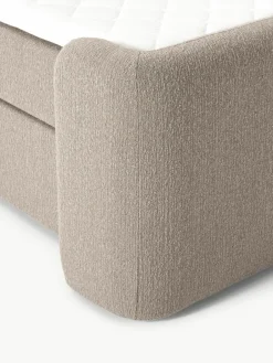 Bouclé boxspring bed Perla^Westwing Collection Discount