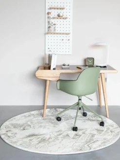 Bouclé bureaustoel Albert, in hoogte verstelbaar^Zuiver Fashion