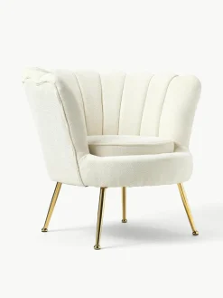 Bouclé cocktailfauteuil Oyster^Westwing Collection Clearance