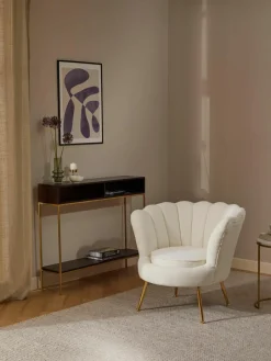 Bouclé cocktailfauteuil Oyster^Westwing Collection Clearance