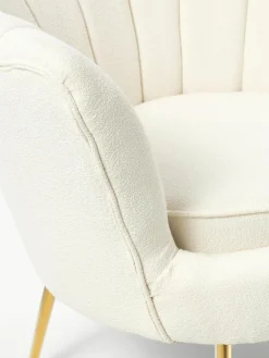 Bouclé cocktailfauteuil Oyster^Westwing Collection Clearance