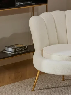 Bouclé cocktailfauteuil Oyster^Westwing Collection Clearance