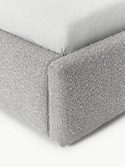 Bouclé eenpersoonsbed Cloud met opbergruimte^Westwing Collection Fashion