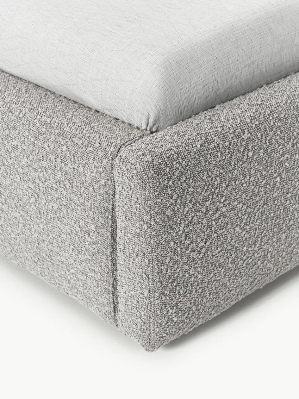Bouclé eenpersoonsbed Cloud met opbergruimte^Westwing Collection Fashion