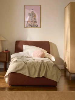 Bouclé eenpersoonsbed Cloud met opbergruimte^Westwing Collection New