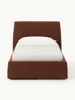 Bouclé eenpersoonsbed Cloud met opbergruimte^Westwing Collection New