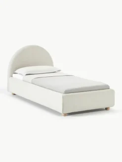 Bouclé eenpersoonsbed Ebba met opbergruimte^Westwing Collection Discount