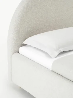 Bouclé eenpersoonsbed Ebba met opbergruimte^Westwing Collection Discount