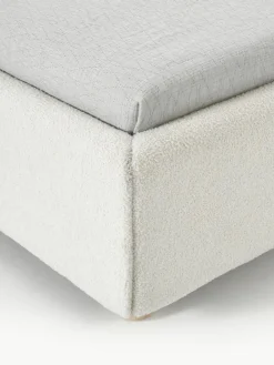 Bouclé eenpersoonsbed Ebba met opbergruimte^Westwing Collection Discount