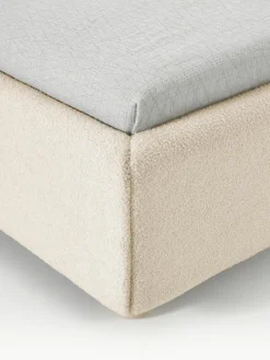 Bouclé eenpersoonsbed Ebba^Westwing Collection Best
