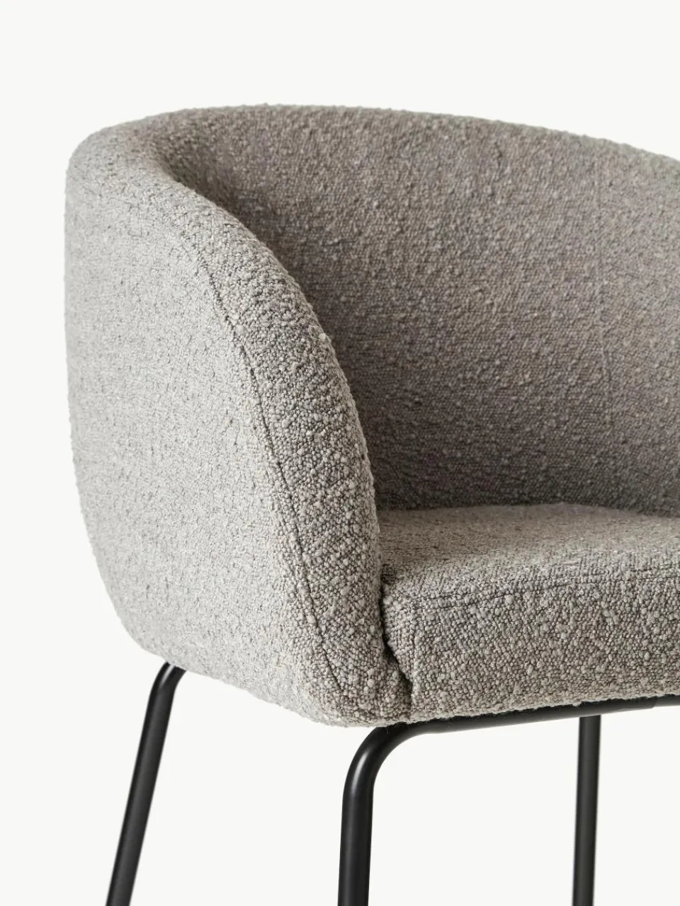 Bouclé fauteuils Alani, 2 stuks^Westwing Collection Hot