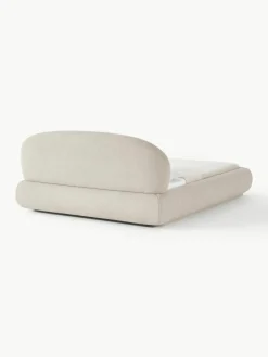 Bouclé gestoffeerd bed Alba met afgeronde hoeken^Westwing Collection Online
