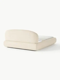 Bouclé gestoffeerd bed Alba met afgeronde hoeken^Westwing Collection Clearance