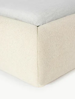 Bouclé gestoffeerd bed Alba met afgeronde hoeken^Westwing Collection Clearance