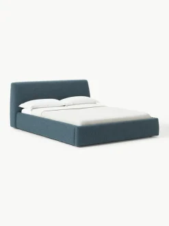 Bouclé gestoffeerd bed Cloud met opbergruimte^Westwing Collection Hot