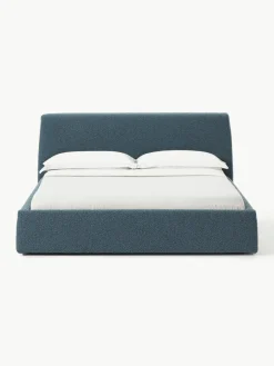 Bouclé gestoffeerd bed Cloud met opbergruimte^Westwing Collection Hot