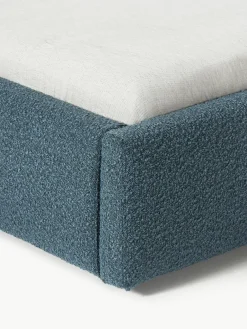 Bouclé gestoffeerd bed Cloud met opbergruimte^Westwing Collection Hot