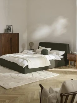 Bouclé gestoffeerd bed Cloud met opbergruimte^Westwing Collection Clearance