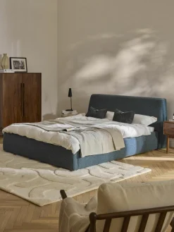 Bouclé gestoffeerd bed Cloud^Westwing Collection Online