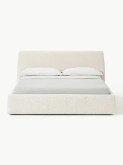 Bouclé gestoffeerd bed Cloud^Westwing Collection Fashion