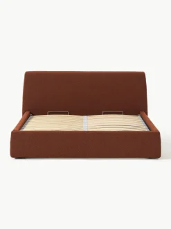 Bouclé gestoffeerd bed Cloud met opbergruimte^Westwing Collection Online