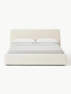 Bouclé gestoffeerd bed Cloud met opbergruimte^Westwing Collection Clearance