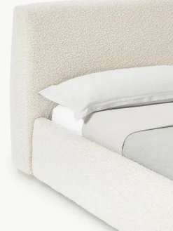 Bouclé gestoffeerd bed Cloud met opbergruimte^Westwing Collection Clearance