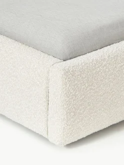 Bouclé gestoffeerd bed Cloud met opbergruimte^Westwing Collection Clearance