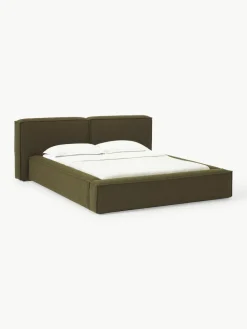 Bouclé gestoffeerd bed Lennon met opbergruimte^Westwing Collection Clearance