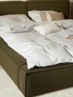 Bouclé gestoffeerd bed Lennon met opbergruimte^Westwing Collection Clearance