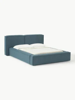 Bouclé gestoffeerd bed Lennon^Westwing Collection Best