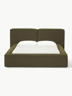 Bouclé gestoffeerd bed Lennon^Westwing Collection Online