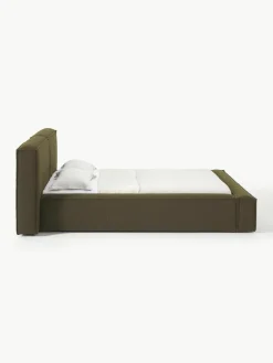 Bouclé gestoffeerd bed Lennon^Westwing Collection Online