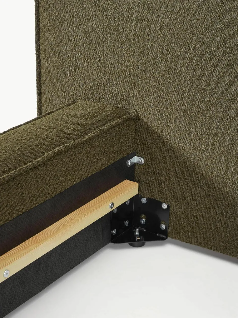 Bouclé gestoffeerd bed Lennon^Westwing Collection Online