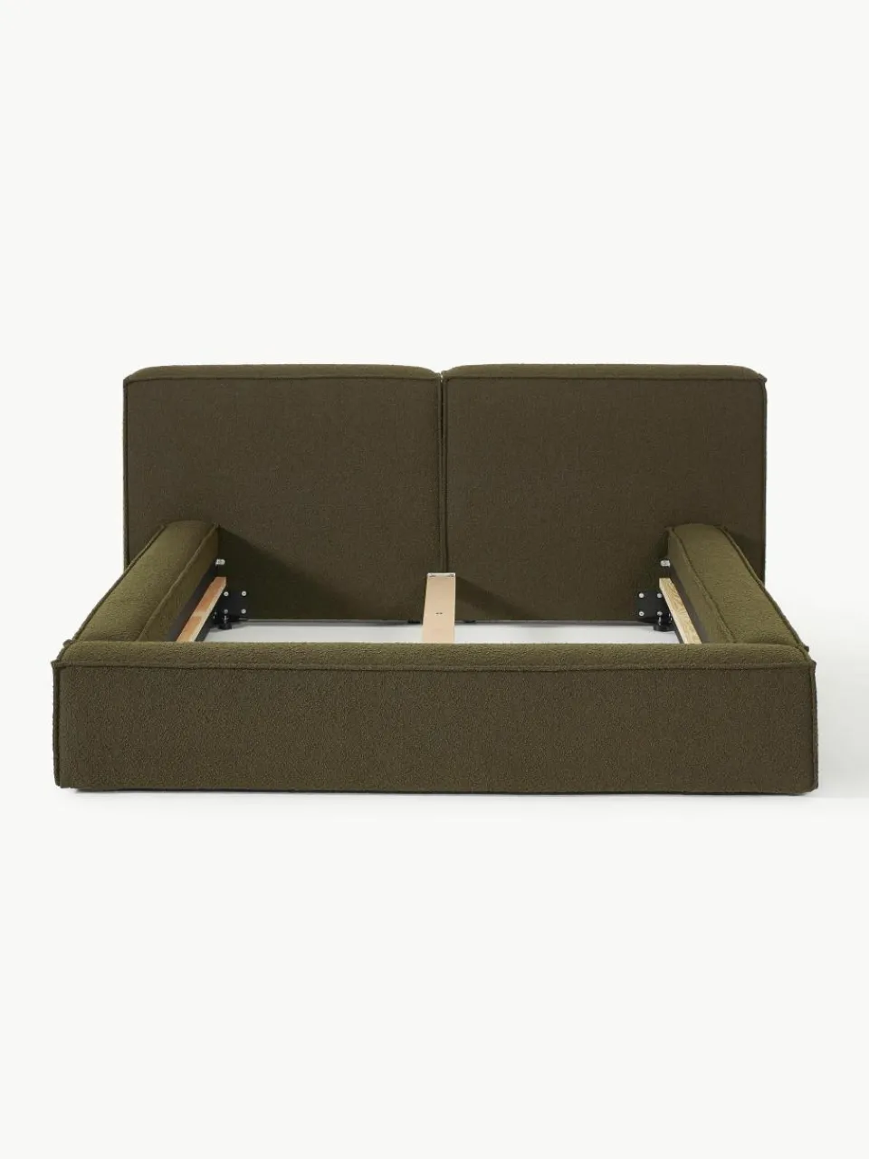 Bouclé gestoffeerd bed Lennon^Westwing Collection Online